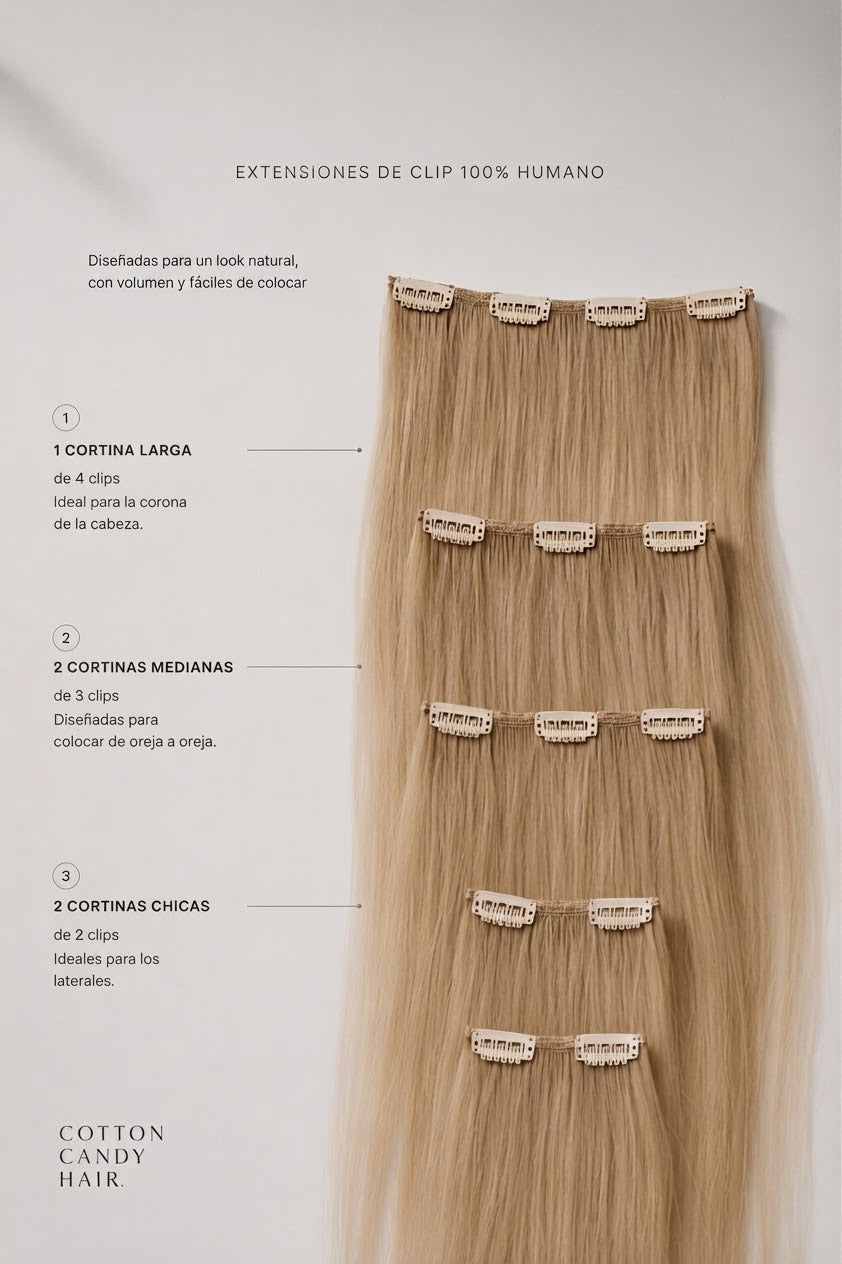 Extension de Clip CABELLO 100% HUMANO